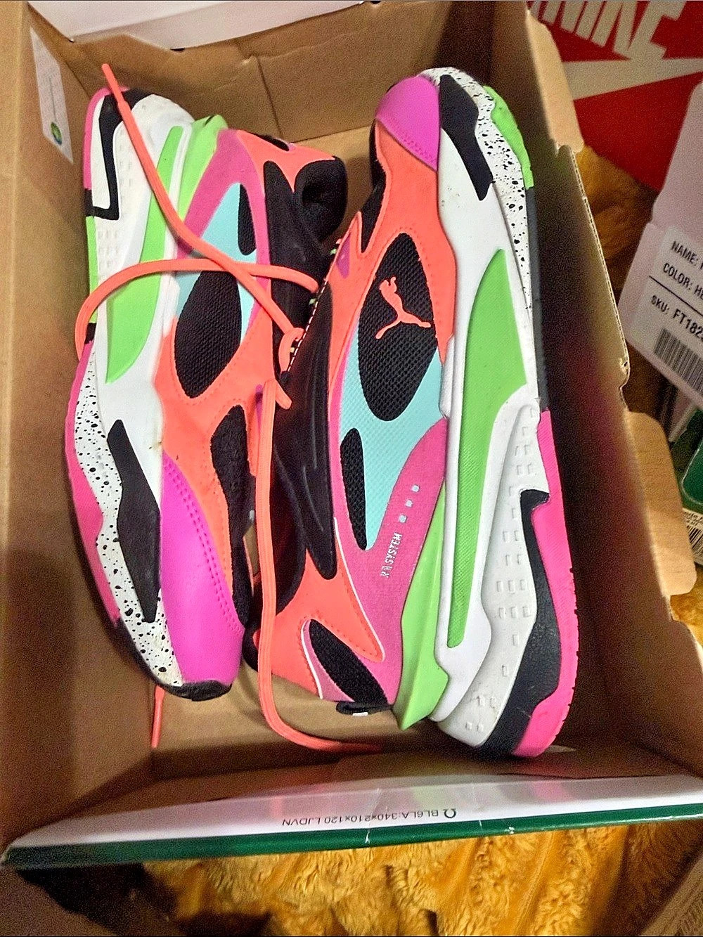 Puma RS-X Puzzle Wn's Color Block Sneakers US 9